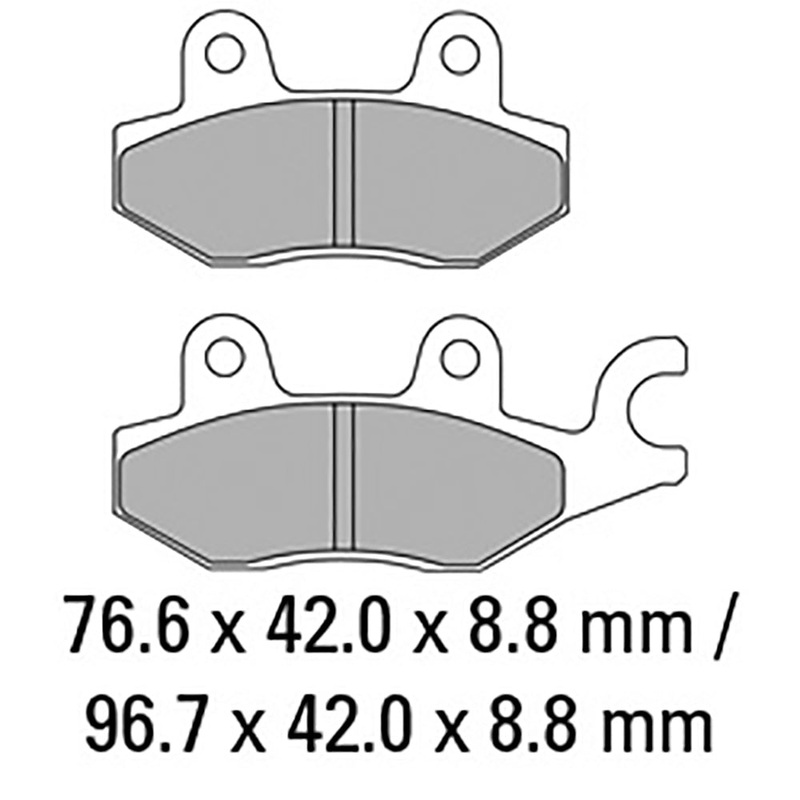 FERODO Brake Disc Pad Set – FDB2087 EF ECO Friction Compound – Non Sinter for Road