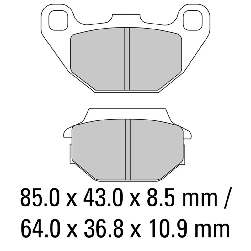 FERODO Brake Disc Pad Set – FDB2096 EF ECO Friction Compound – Non Sinter for Road