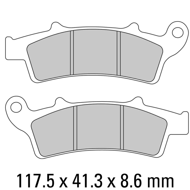 FERODO Brake Disc Pad Set – FDB2105 EF ECO Friction Compound – Non Sinter for Road