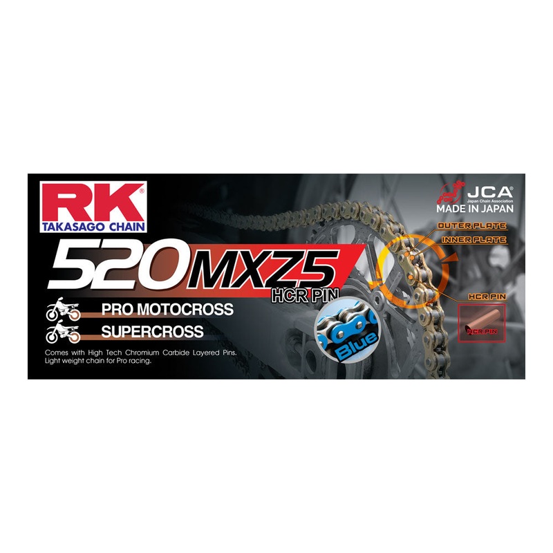 RK CHAIN 520MXZ5 – 120 LINK – BLUE