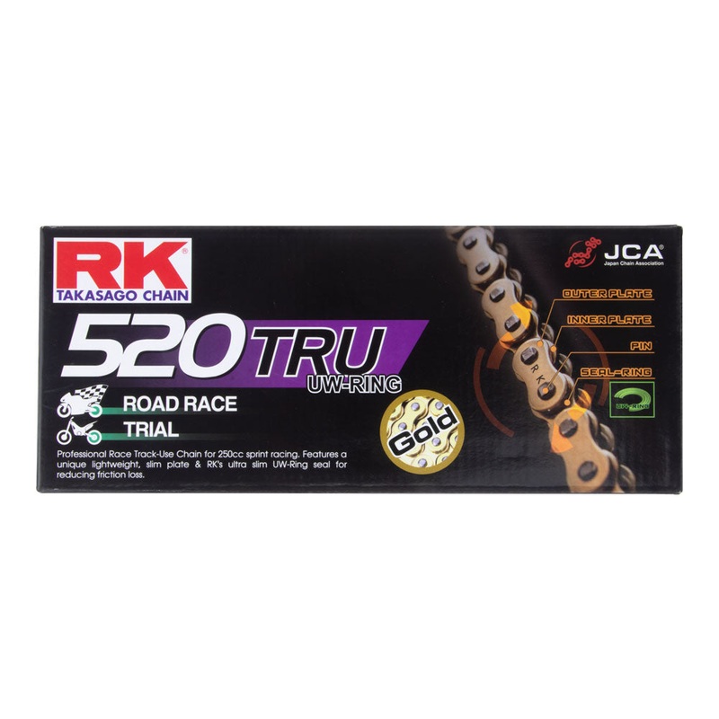RK CHAIN 520TRU – 120 LINK – GOLD