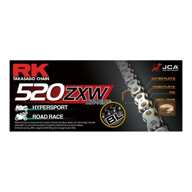 RK CHAIN 520ZXW – 120 LINK – BLACK Default Title