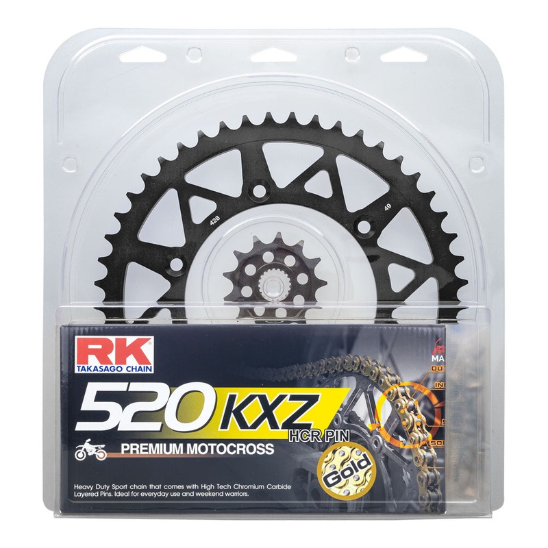LITE PACK – RK CHAIN & SPROCKET KIT BLACK – 13/48 CRF250R 18-21
