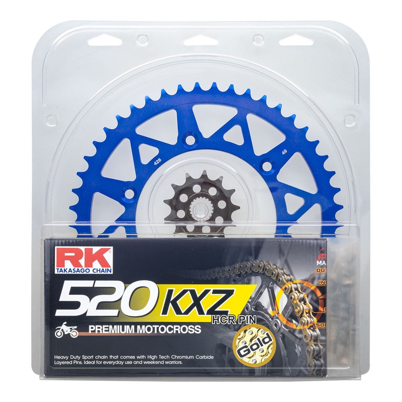 LITE PACK – RK CHAIN & SPROCKET KIT BLUE 13/49 YZ450F 99-23