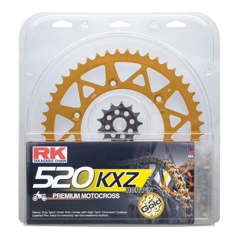 LITE PACK – RK CHAIN & SPROCKET KIT GOLD 13/50 RMZ450 13-23