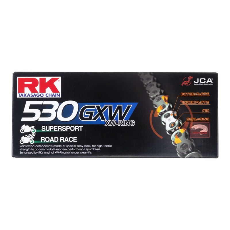 RK CHAIN 530GXW – 124 LINK – NATURAL