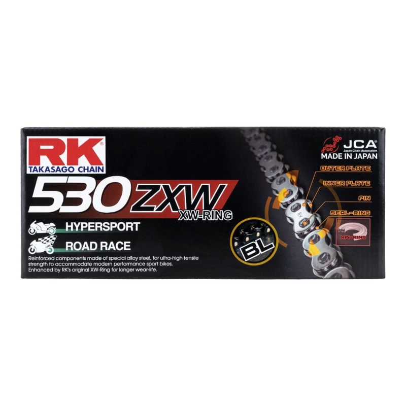 RK CHAIN 530ZXW – 120 LINK – BLACK Default Title