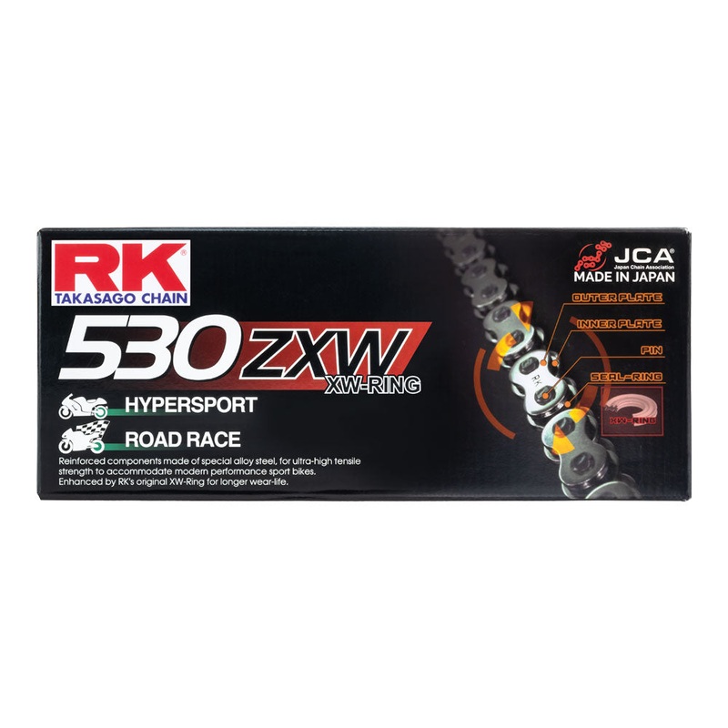 RK CHAIN 530ZXW – 124 LINK – NATURAL