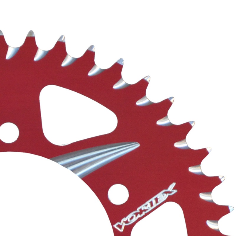 VORTEX ALLOY REAR SPROCKET 520-44T – RED