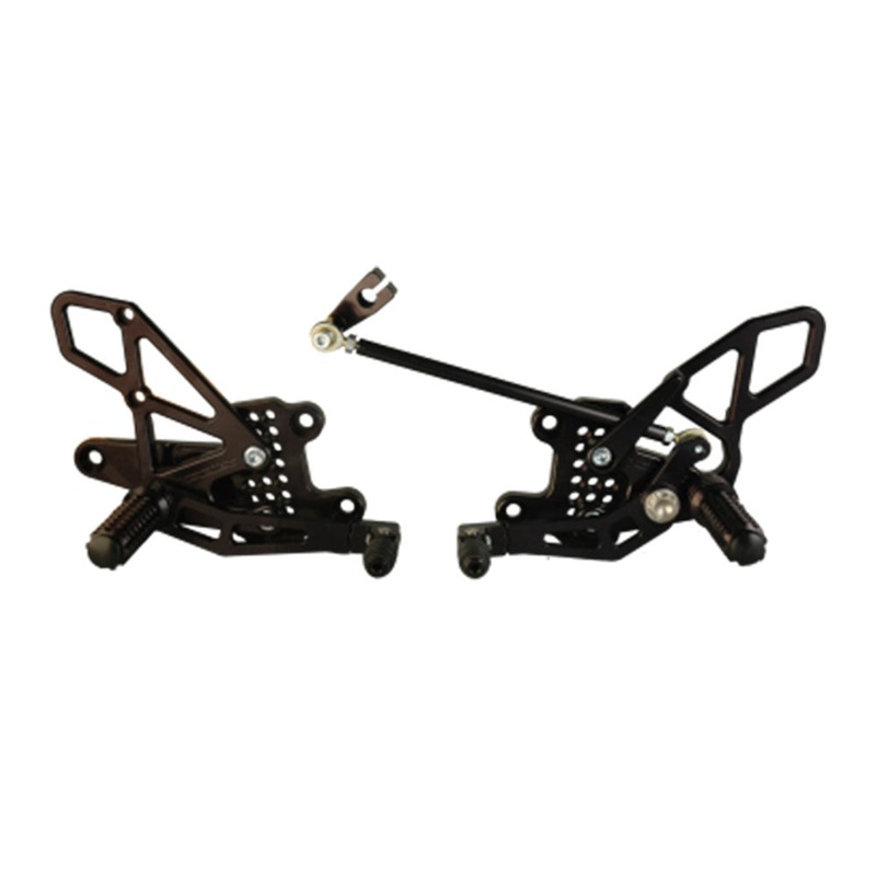 VORTEX – REARSETS : BLACK HONDA CBR1000RR 08-16′.