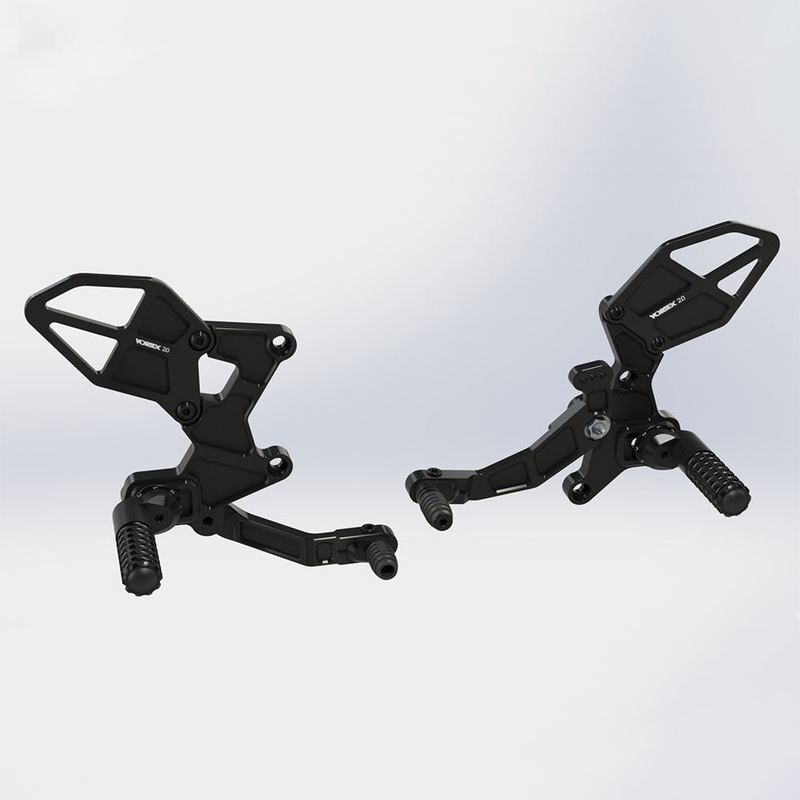 VORTEX – REARSETS : BLACK KAWASAKI NINJA 400 18-22 Default Title