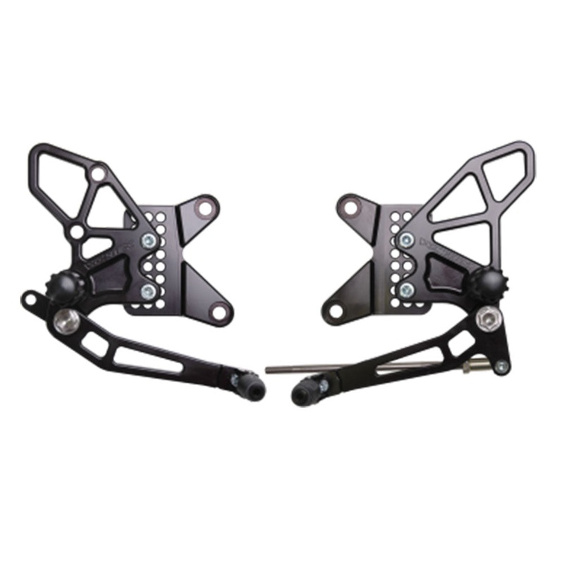 VORTEX – REARSETS : BLACK KAWASAKI ZX-6R 13-18