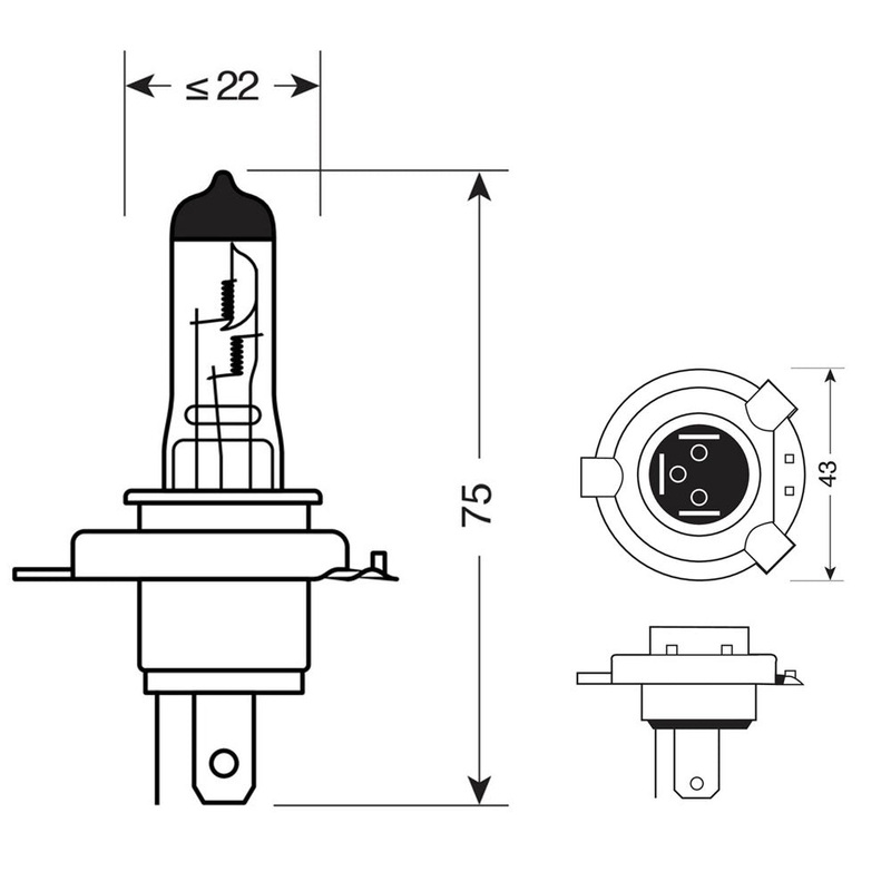BULB – HALOGEN 12V 35/35W – HS1 PX43T