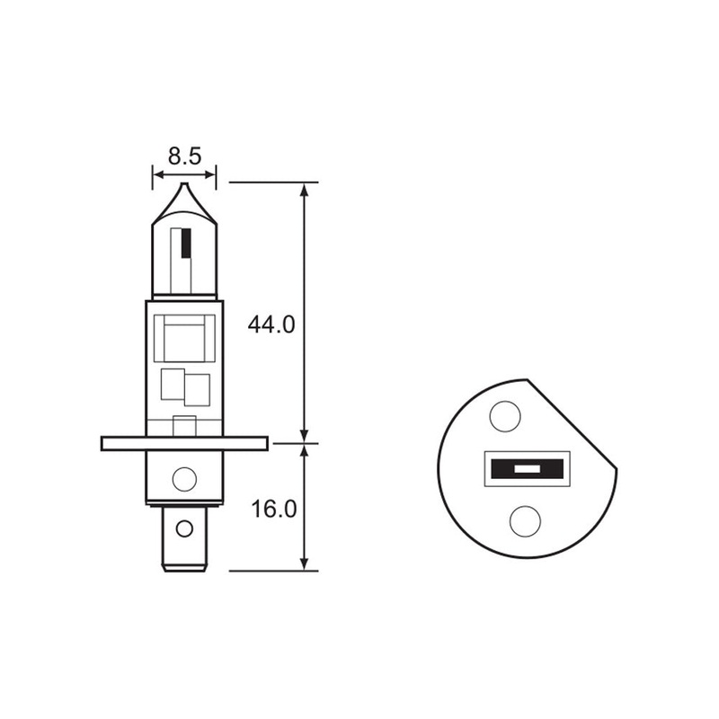 BULB – HALOGEN 12V 55W – H1 – P14.5S