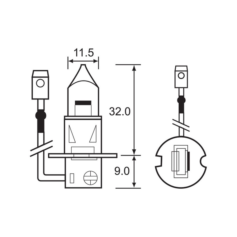 BULB – HALOGEN 12V 55W – H3 – PK22S