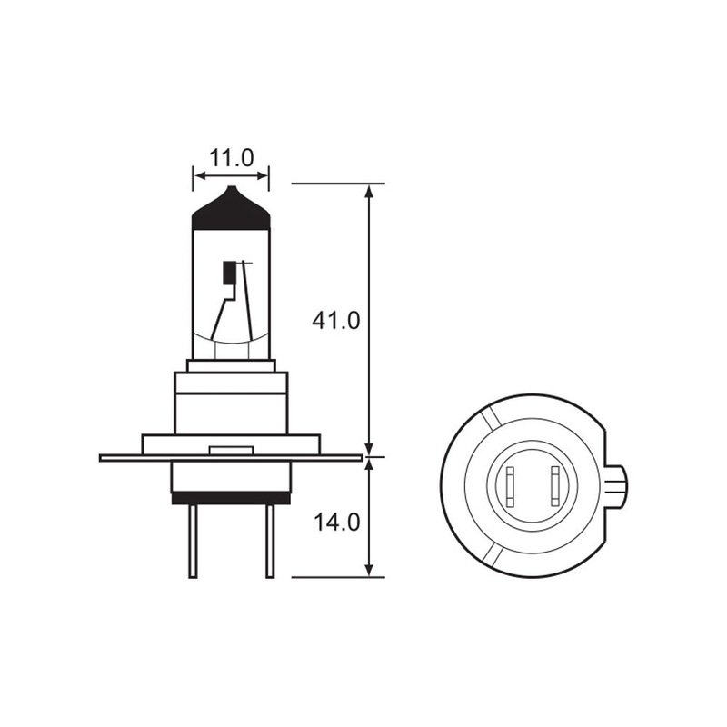 BULB – HALOGEN 12V 55W – H7 – PX26D