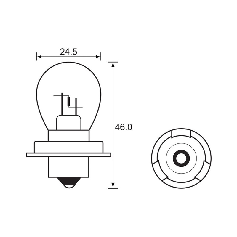 BULB – HEADLIGHT 12V 15W – P26S