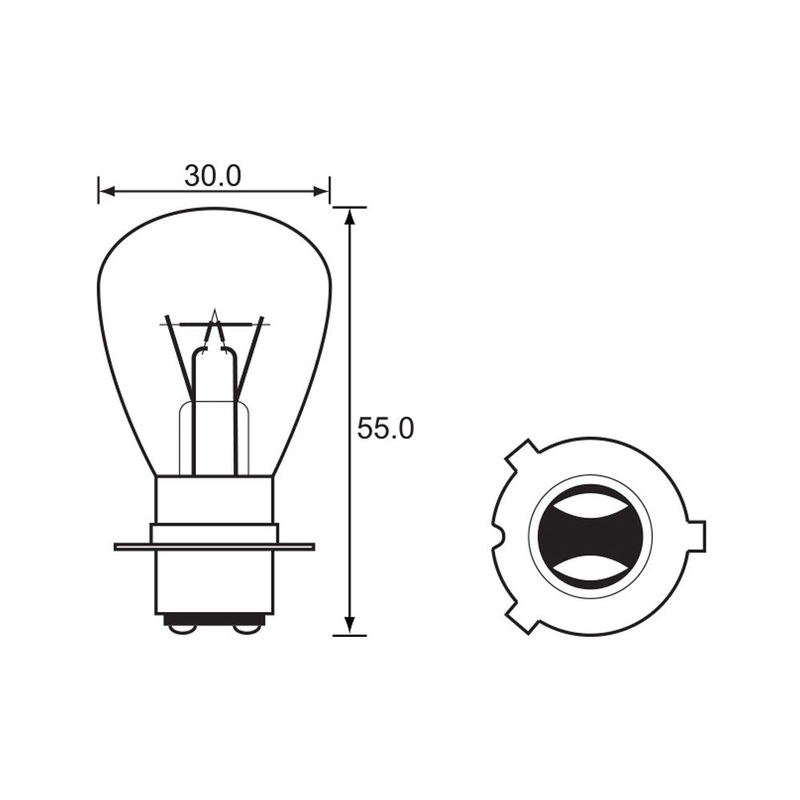 BULB – HEADLIGHT 12V 35/35W – P15D-3