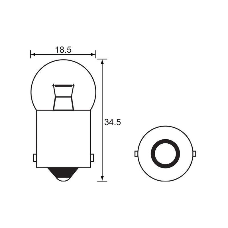 BULB – INDICATOR ORANGE 12V 10W – BS15S