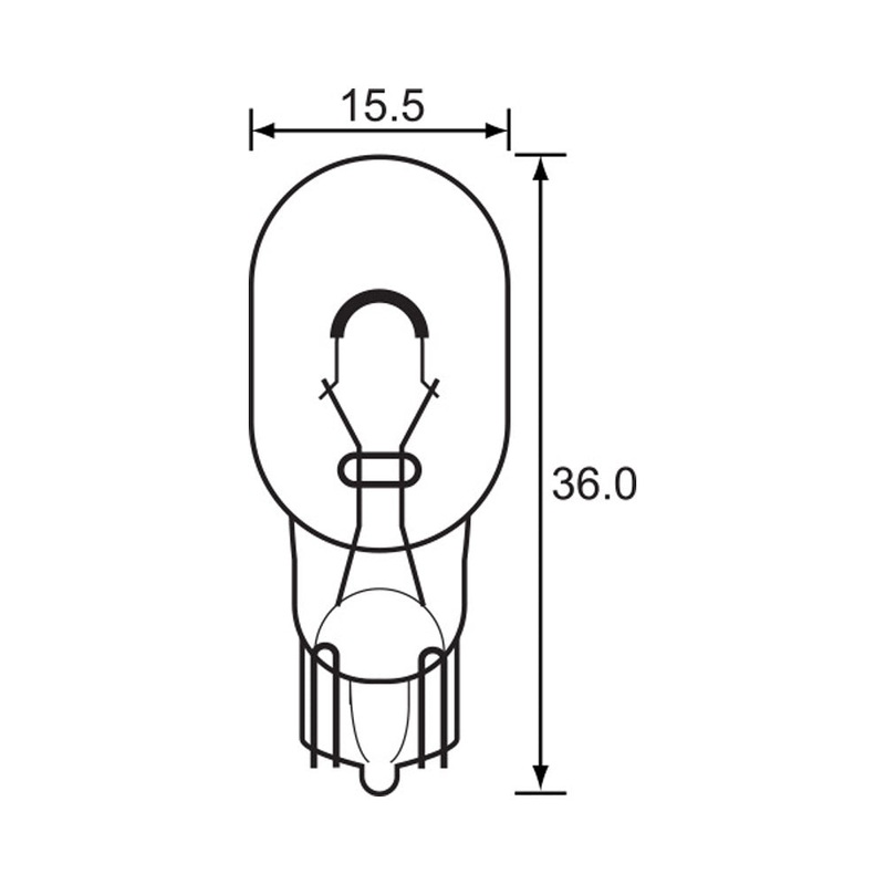 BULB – WEDGE TYPE 12V 16W – W16W