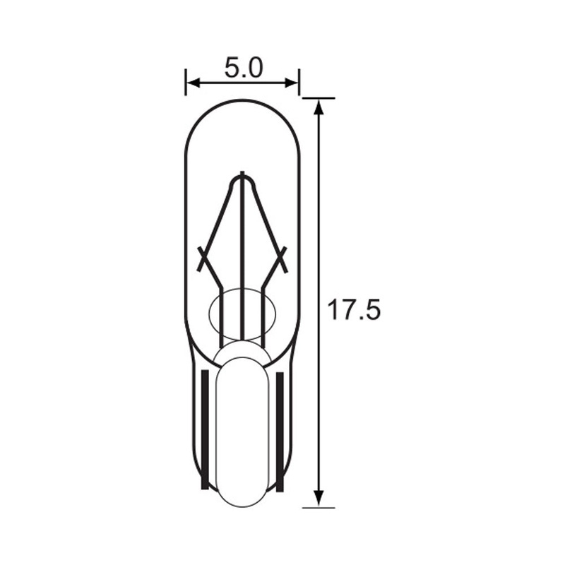 BULB – WEDGE TYPE 12V 2W – T5