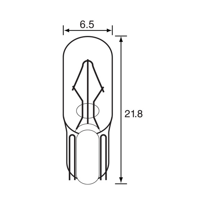 BULB – WEDGE TYPE 12V 3W – T6.5