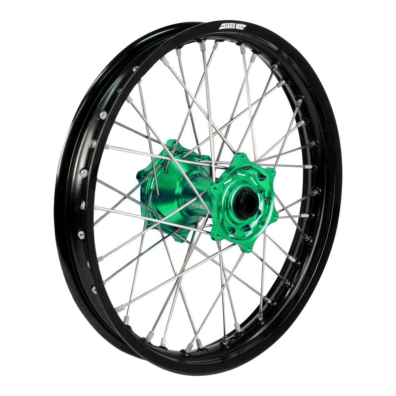 STATES MX REAR WHEEL 19 X 2.15 KAWASAKI KX250F/450F – BLACK/GREEN