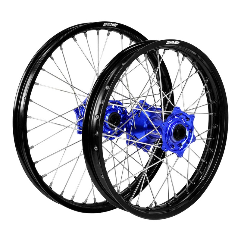 STATES MX WHEEL SET YAMAHA WRF 03-18 21″FRONT/18″ REAR – BLACK/BLUE