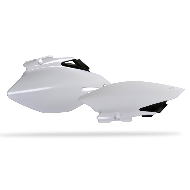 POLISPORT SIDE COVERS YAMAHA YZ250F/450F 06-09 – WHITE