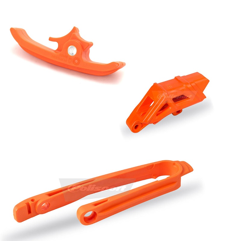 POLISPORT CHAIN GUIDE & SLIDER KIT KTM EXC/EXC-F 17-23 – ORANGE