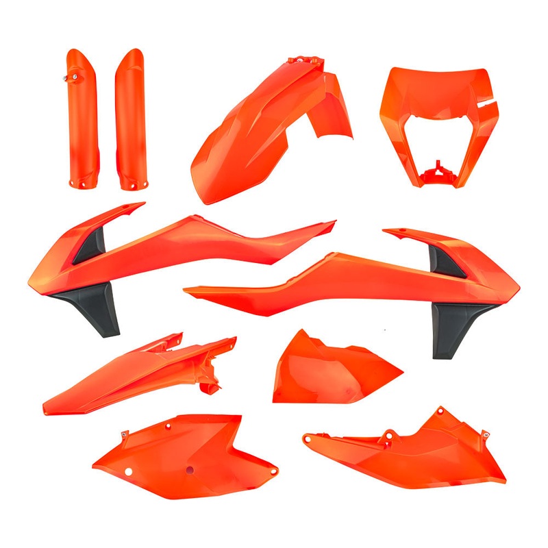 POLISPORT ENDURO FLO KIT KTM EXC/EXC-F 17-19 – FLUORO ORANGE