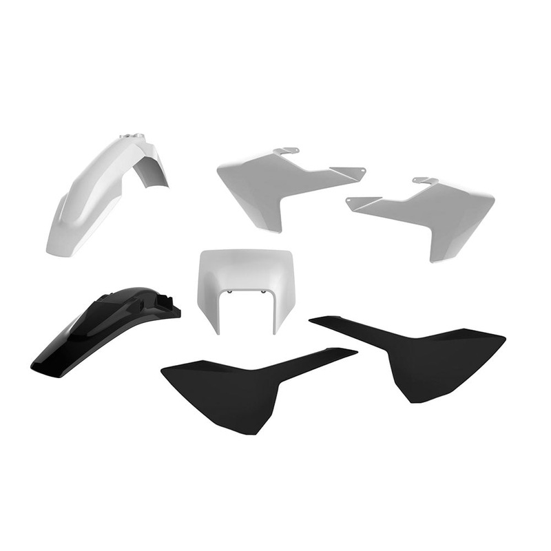POLISPORT ENDURO KIT HUSQVARNA TE/FE 17-19 (INCL. HEADLIGHT SURROUND) – WHITE/BLACK