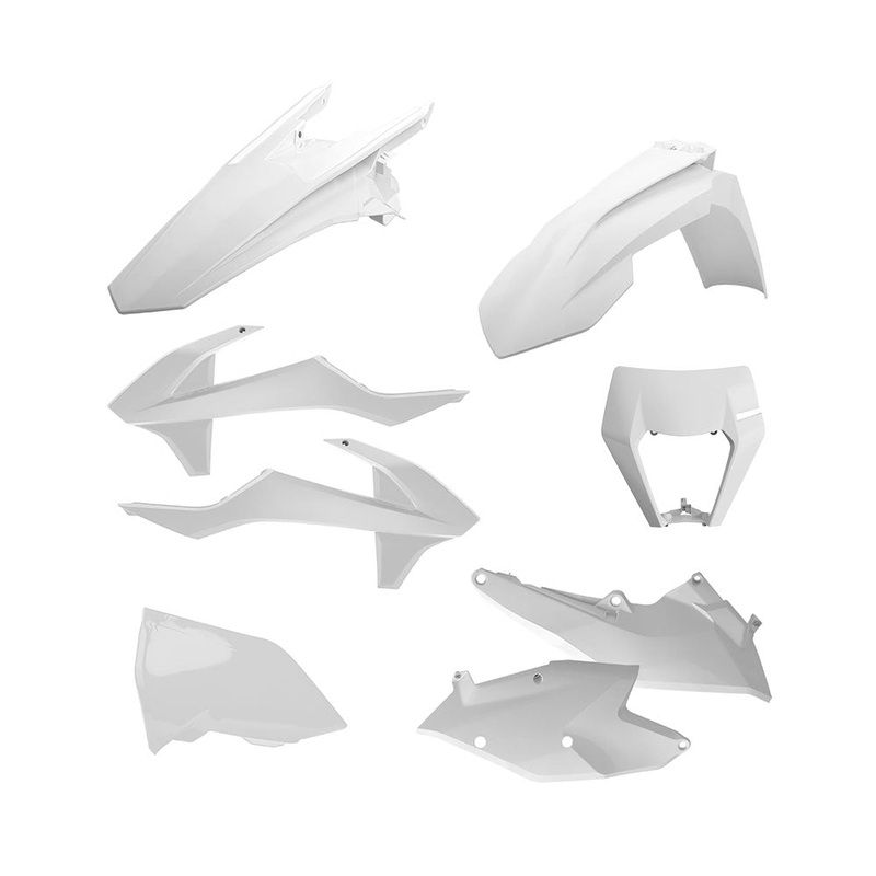 POLISPORT ENDURO KIT KTM EXC/EXC-F 17-19 – WHITE (INCL HEADLIGHT SURROUND)