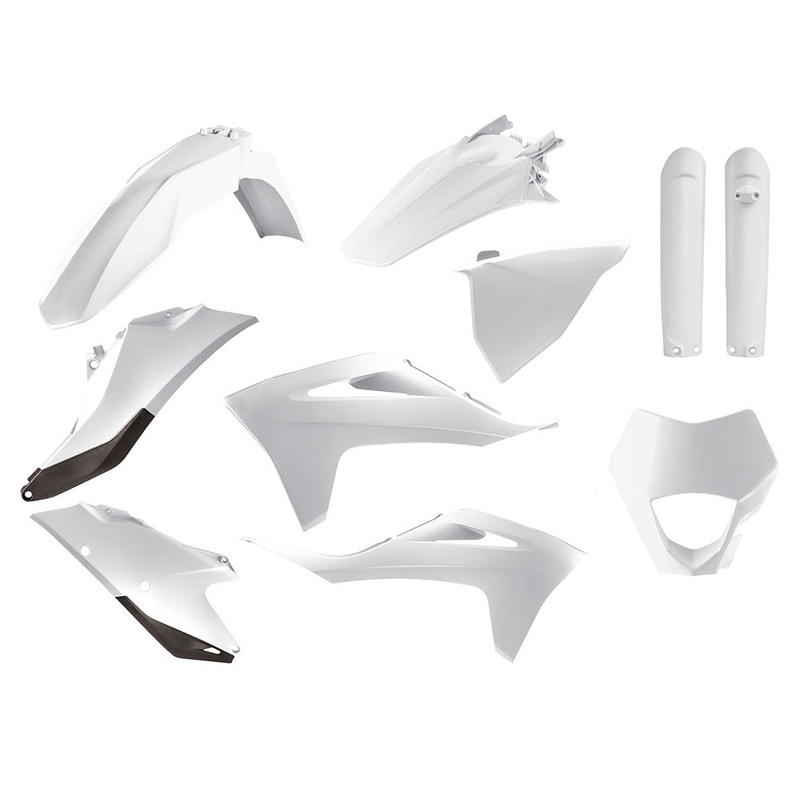 POLISPORT ENDURO KIT GASGAS EC/EC-F 21-23 – WHITE (INCL. HEADLIGHT SURROUND & FORK GUARDS)