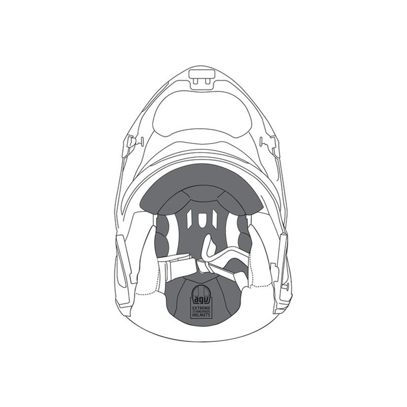 AGV REMOVABLE CROWN PADPORTMODULAR XXS
