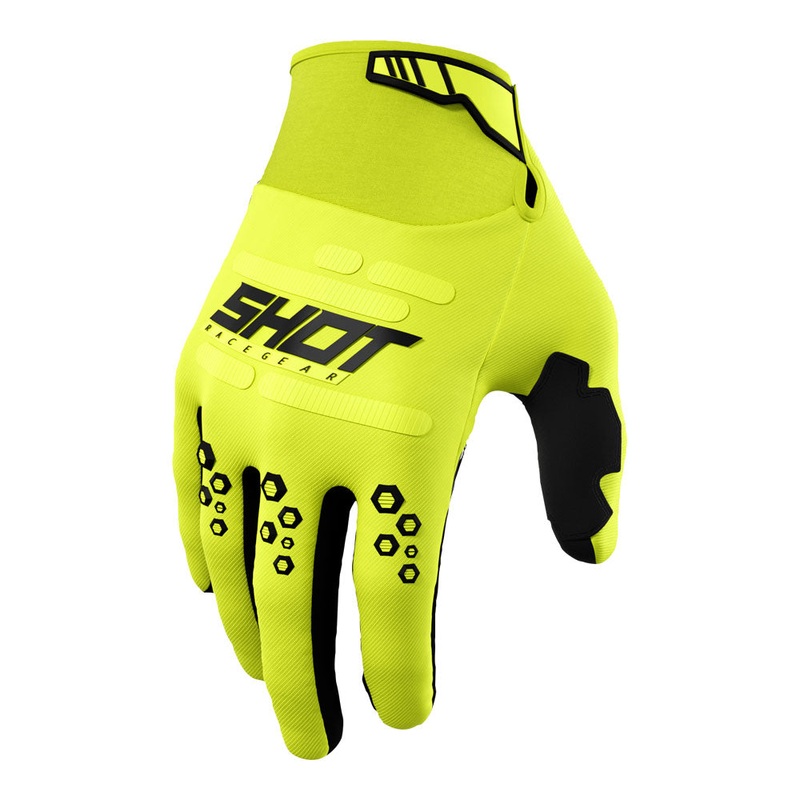 Shot Vision Gloves Neon Yellow 8/S