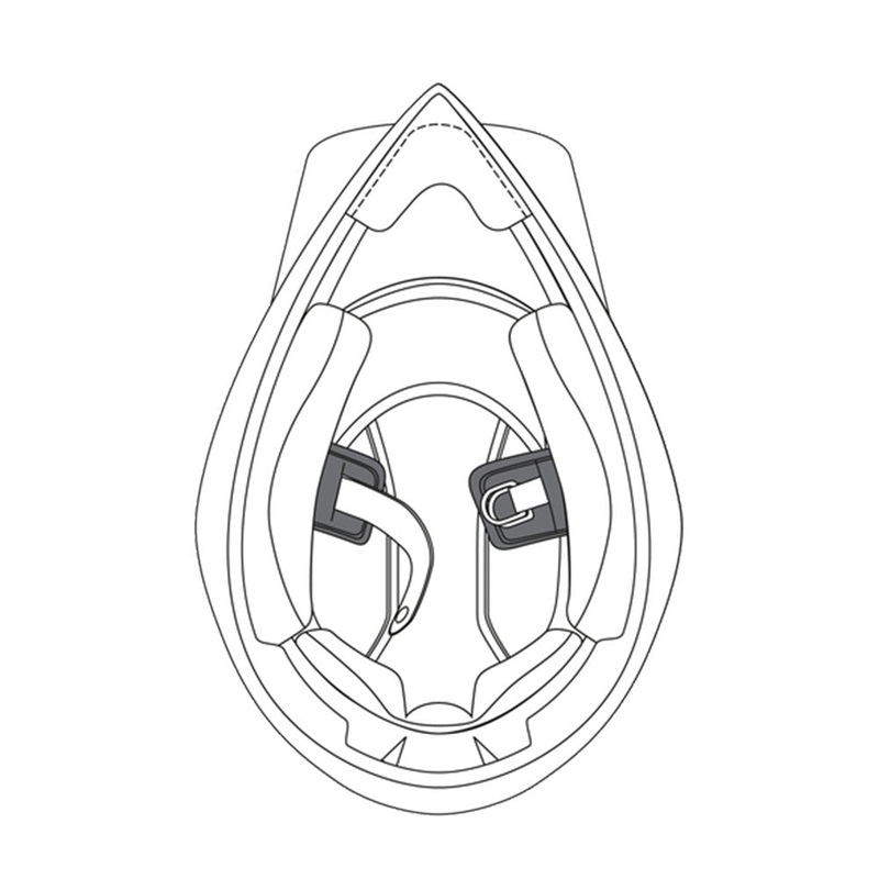 AGV REMOVABLE CHINSTRAP PAD AX9 GREY XXS-XS