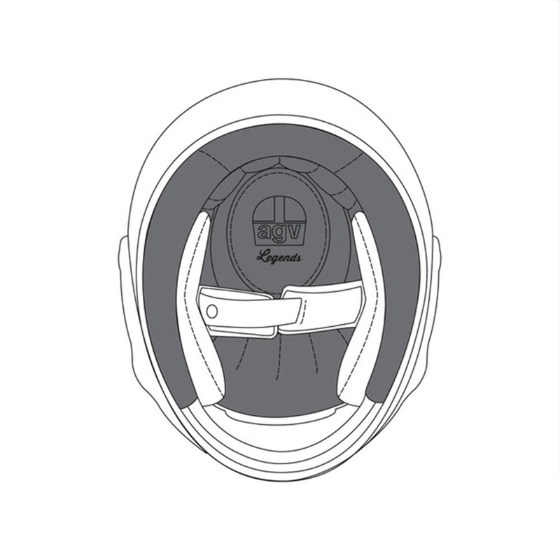 AGV REMOVABLE CROWN PAD PREMIUM X3000 BLACK XS