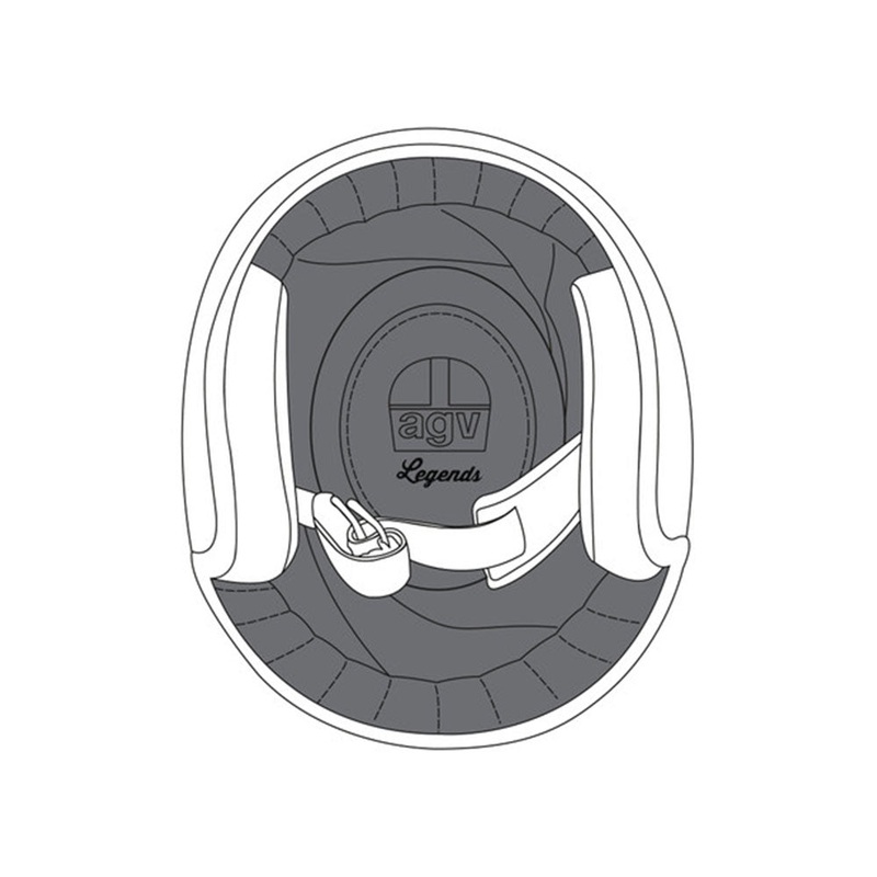 AGV REMOVABLE CROWN PAD X70 BLACK XS