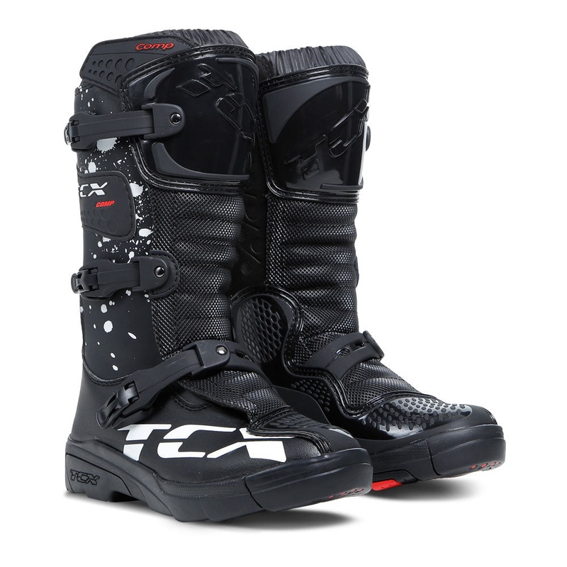 TCX COMP KID BOOTS BLACK/WHITE EU 32 / US 1