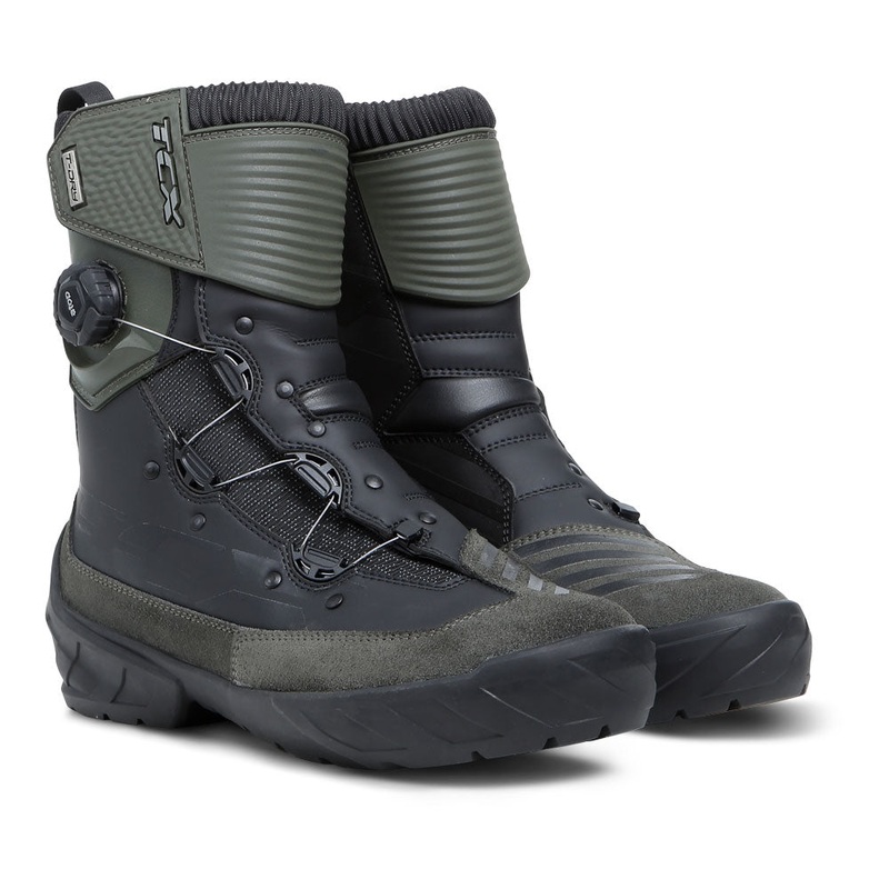 TCX INFINITY 3 MID WATERPROOF BOOTS BLACK/MILITARY GREEN EU 40 / US 7