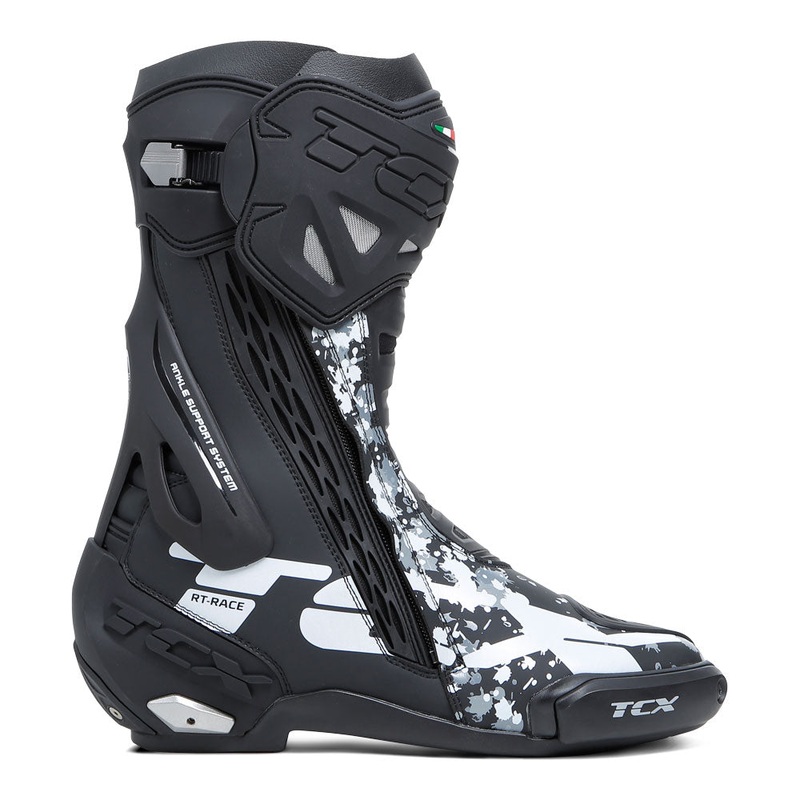 TCX RT-RACE BOOTS BLACK/WHITE/GREY EU 40 / US 7