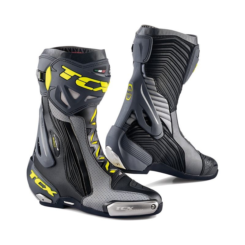 TCX RT-RACE PRO AIR BOOTS BLACK/GREY/YELLOW EU 40 / US 7
