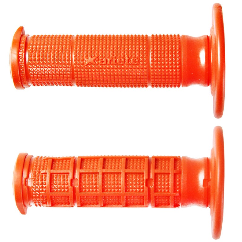 ARIETE MOTORCYCLE HAND GRIPS – MX – UNITY HALF WAFFLE – ORANGE
