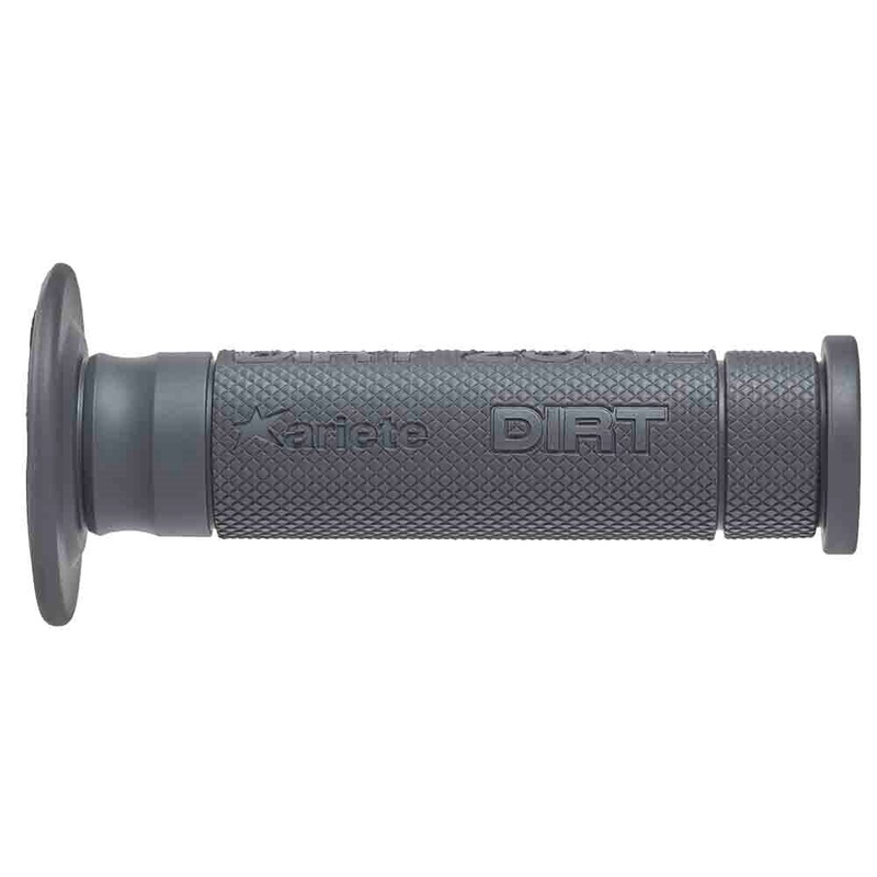 ARIETE MOTORCYCLE HAND GRIPS – OFF ROAD – DIRT ZONE 135mm Open End – DARK GRAY