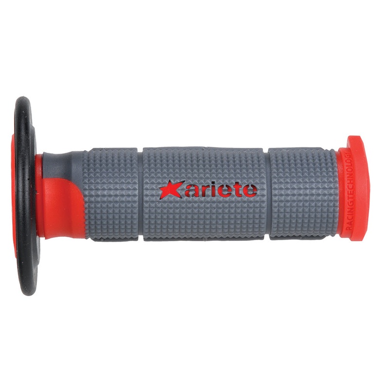 ARIETE MOTORCYCLE HAND GRIPS – OFF ROAD – TRINITY 3 – RED