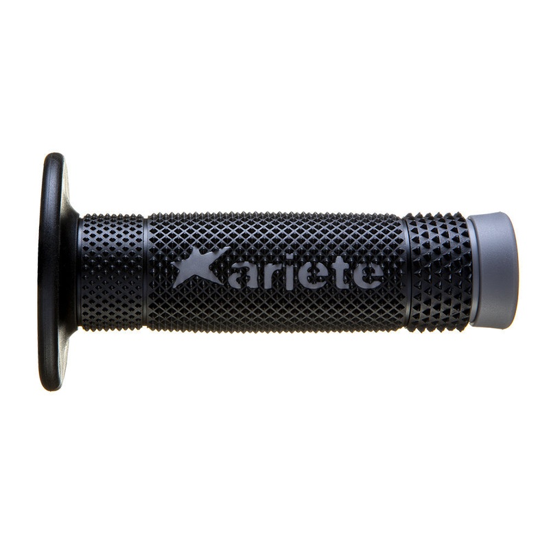 ARIETE MOTORCYCLE HAND GRIPS – OFF ROAD – VULCAN – BLACK GREY