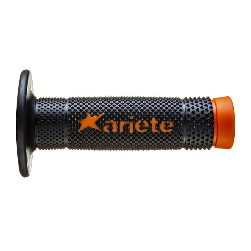 ARIETE MOTORCYCLE HAND GRIPS – OFF ROAD – VULCAN – BLACK ORANGE