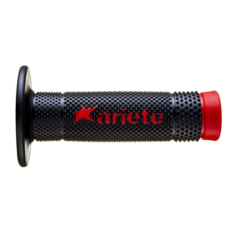 ARIETE MOTORCYCLE HAND GRIPS – OFF ROAD – VULCAN – BLACK RED