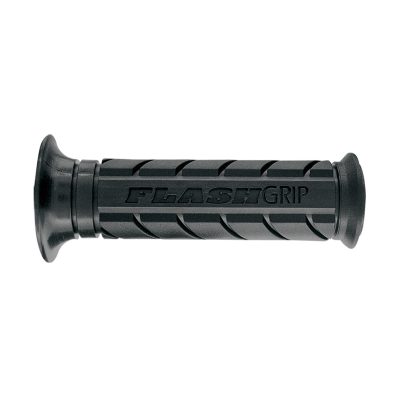 ARIETE MOTORCYCLE HAND GRIPS – ROAD – FLASHGRIP – 120mm Closed End – BLACK